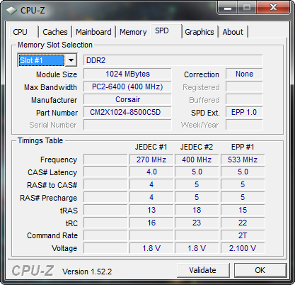 CPU-Z ... Pamäť