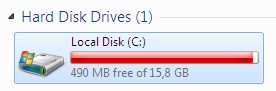 Málo miesta na disku - Windows Vista alebo 7 2