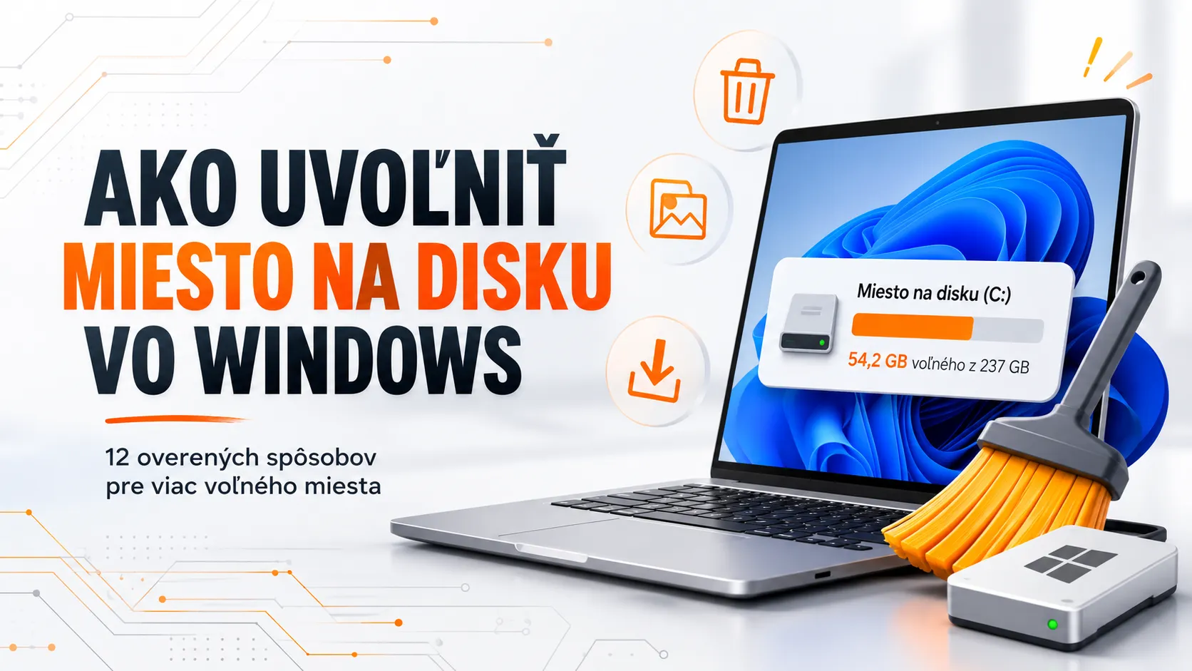 Ako uvoľniť miesto na disku vo Windows – bezpečné vyčistenie disku a získanie voľného miesta