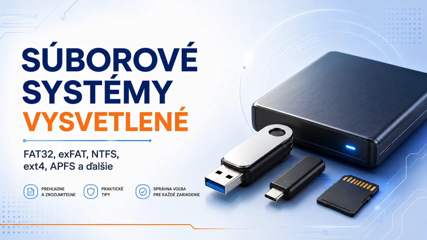 Súborové systémy FAT32, exFAT, NTFS, ext4 a APFS vysvetlené